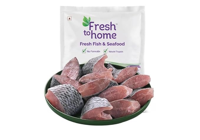 FreshToHome Tilapia/Jalebi Fish (Large) | Curry Cut | 480 to 500g Pack | May Include Head Piece | Fresh | Never Frozen