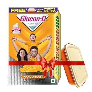 Glucon-D Mango Blast Glucose Powder (450g, Refill)| For Tasty & Healthy Mango Flavoured Glucose Drink| Provides Instant Energy| Vitamin C Supports Immunity| Contains Calcium for  Bone Health