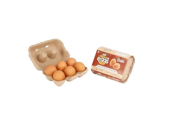 UPF Healthy Brown Eggs, 6 Pieces| Veg Fed| Non-Fertile Eggs