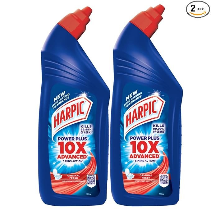 Harpic 1 Litre (Pack of 2) - Original, Disinfectant Toilet Cleaner Liquid | Suitable for Toilet Bowls